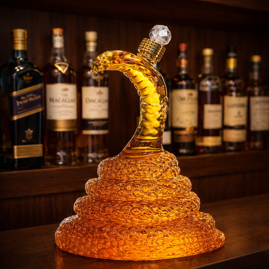 Decanter de Whisky Cobra – Elegância Escultural