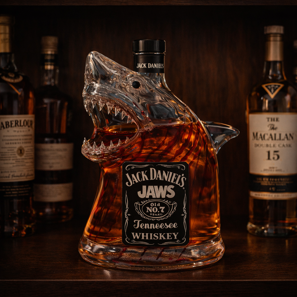 Decanter de Whisky Tubarão – Design Ousado