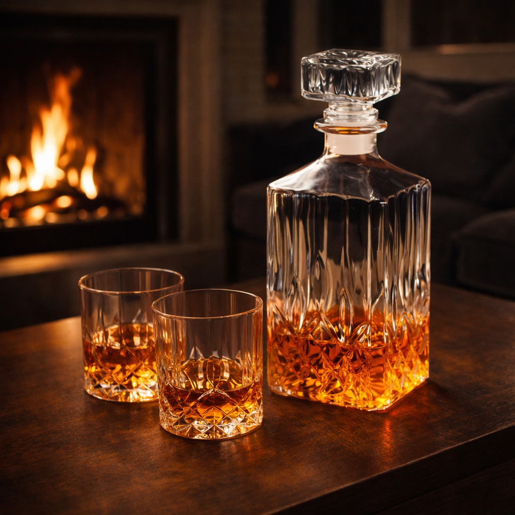 Kit de Garrafa e Copos de Whisky