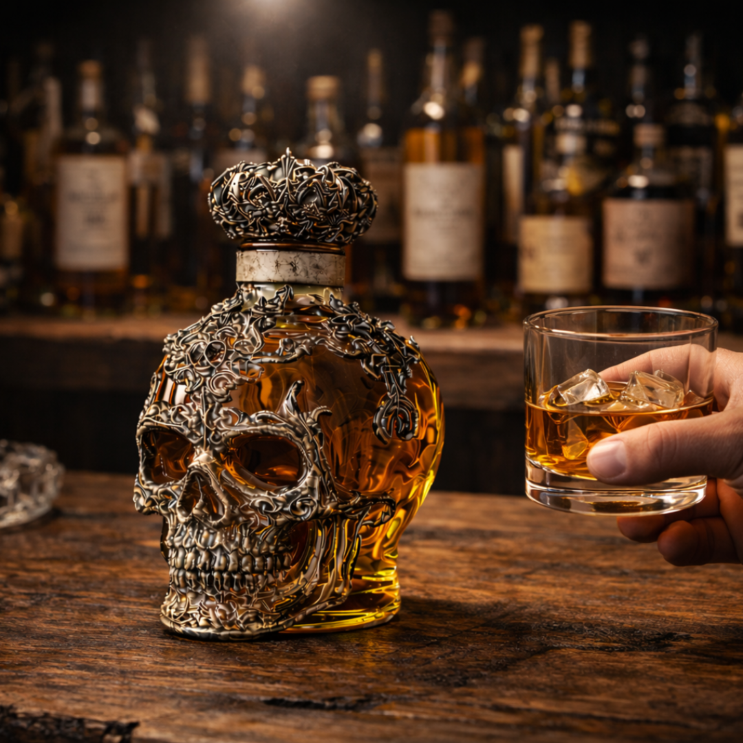 Garrafa de Whisky – Edição Caveira