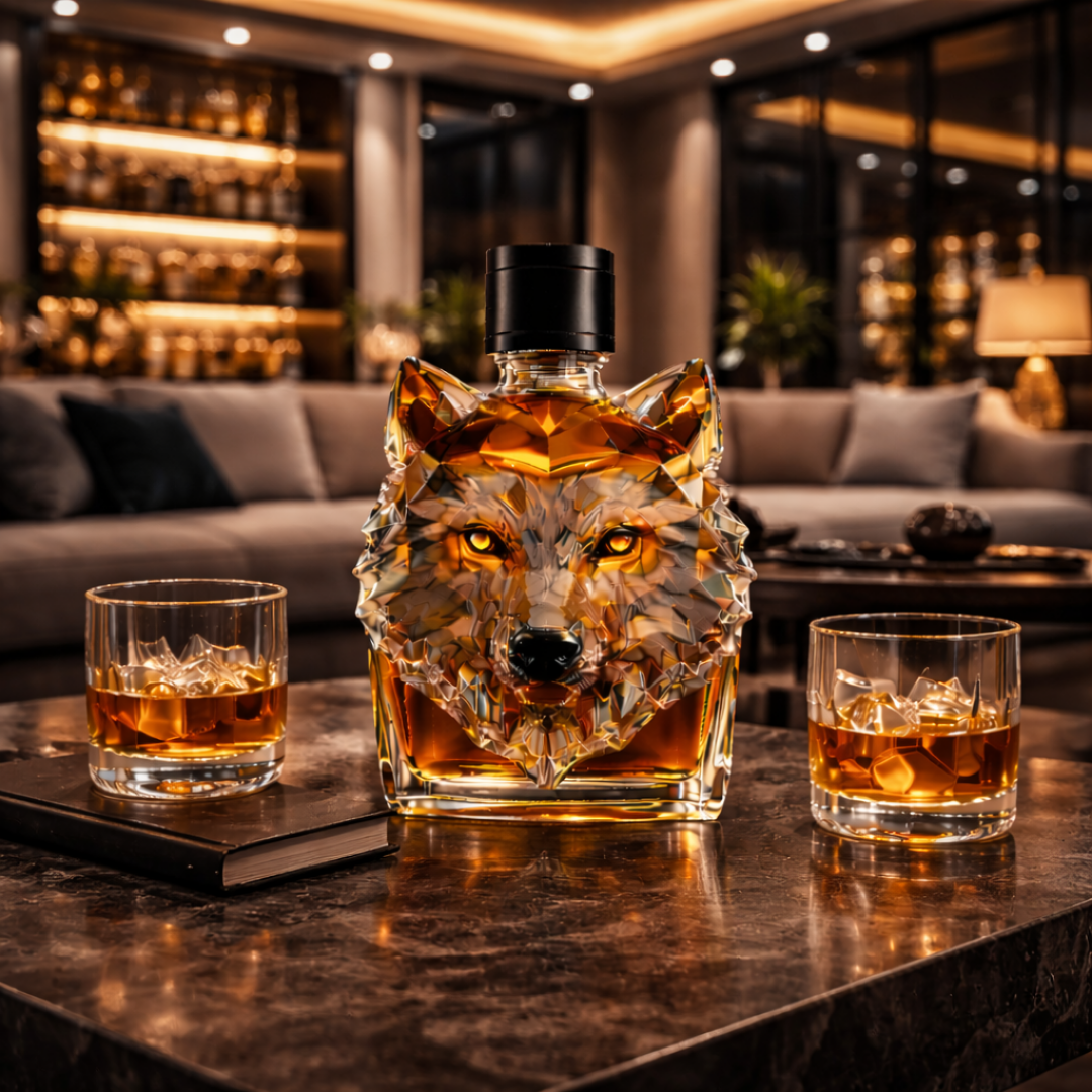 Decanter de Whisky 'Cabeça de Lobo' – Edição Exclusiva