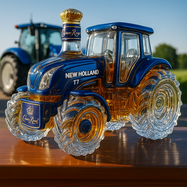 Decanter de Whisky Artesanal em Forma de Trator New Holland T7