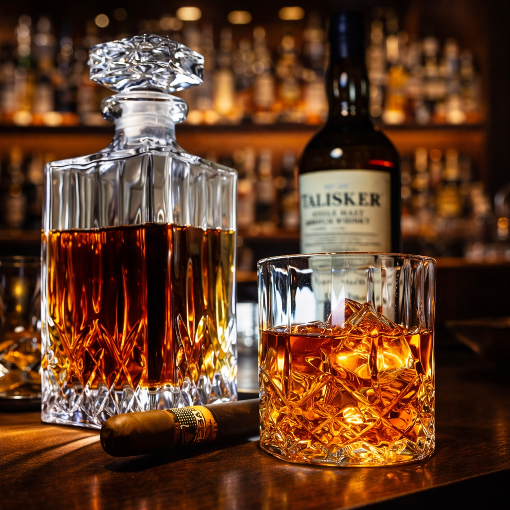 Kit de Garrafa e Copos de Whisky