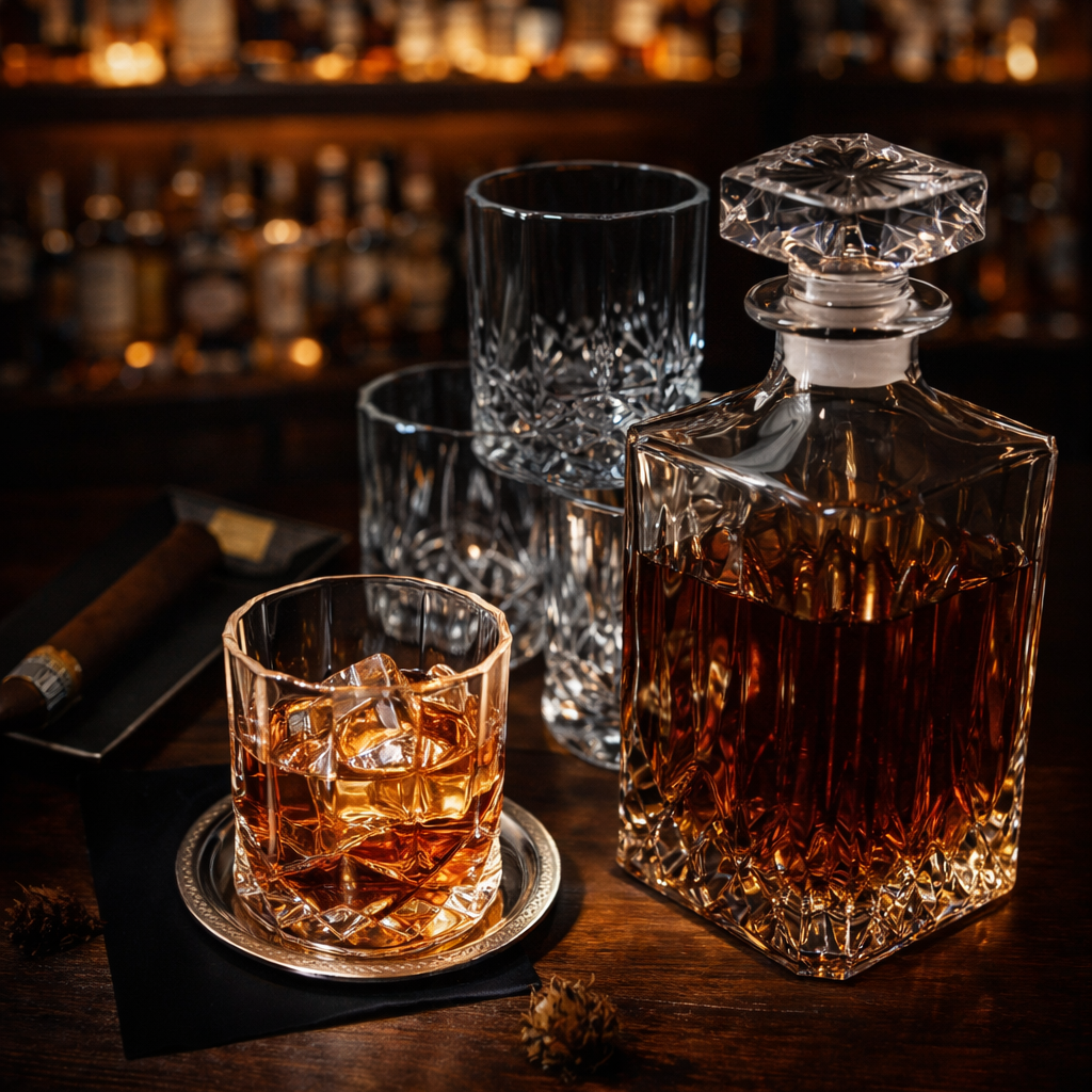 Kit de Garrafa e Copos de Whisky