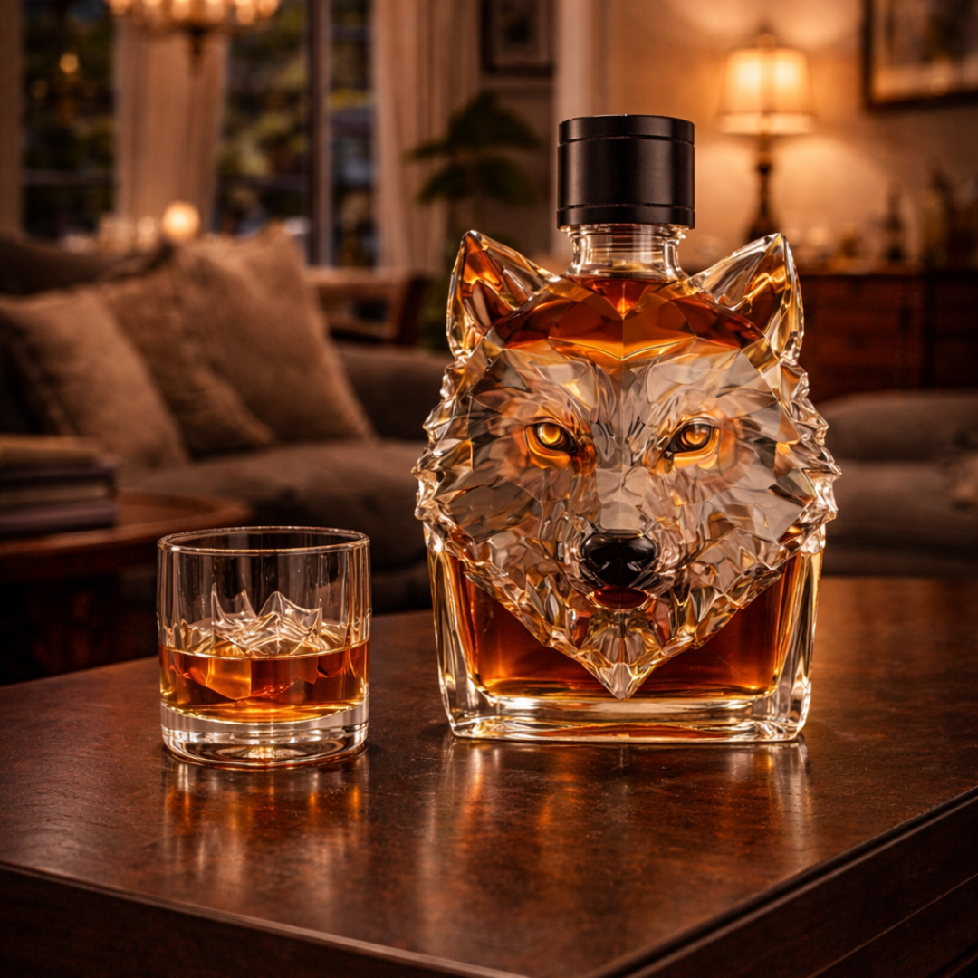 Decanter de Whisky 'Cabeça de Lobo' – Edição Exclusiva