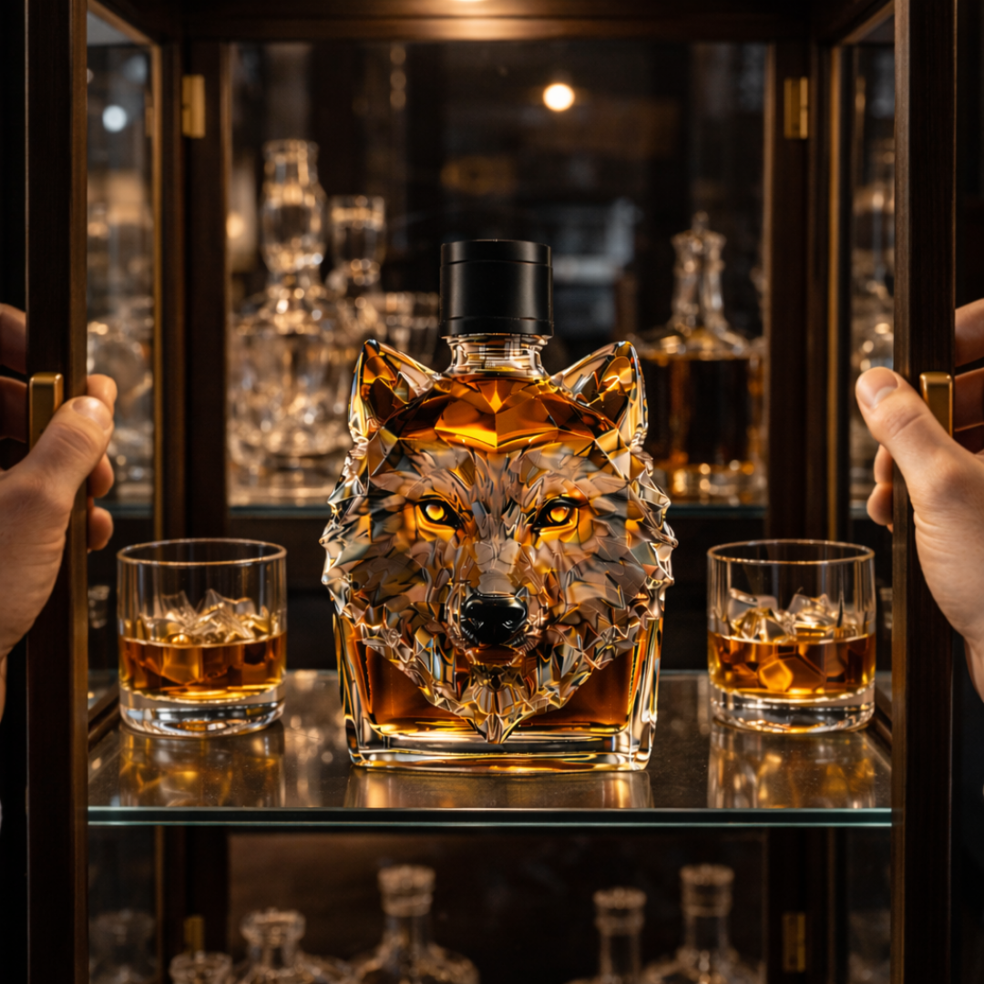 Decanter de Whisky 'Cabeça de Lobo' – Edição Exclusiva