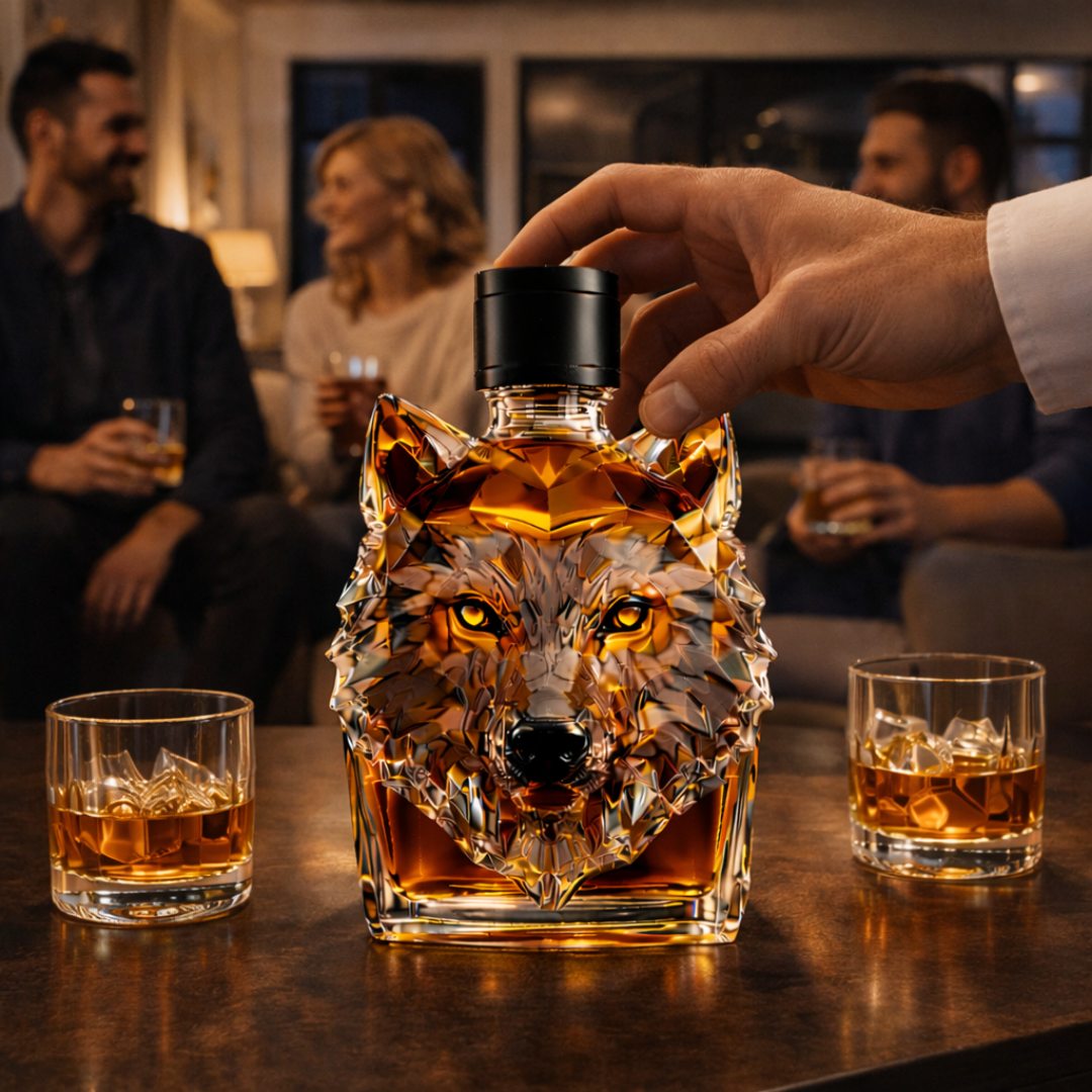 Decanter de Whisky 'Cabeça de Lobo' – Edição Exclusiva