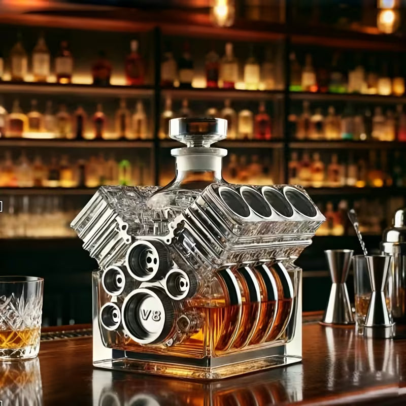 Garrafa de Whisky 'Motor' – A Elegância da Velocidade